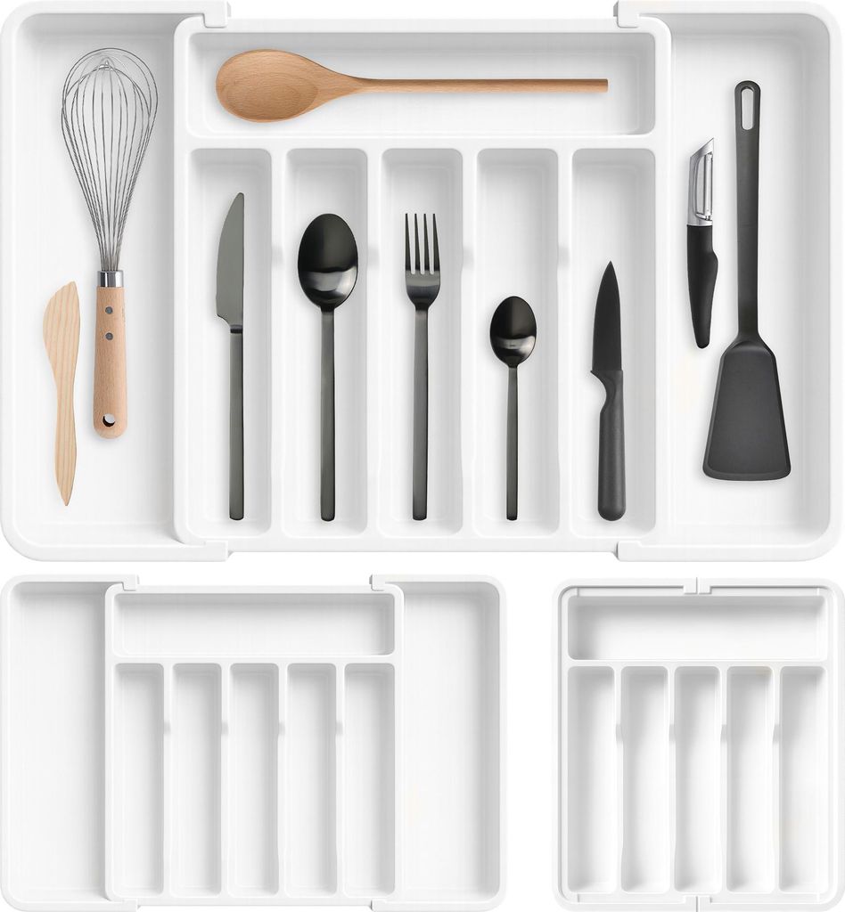 WELLHAUS - Organizer estraibile e regolabile per posate e Immagine del prodotto 