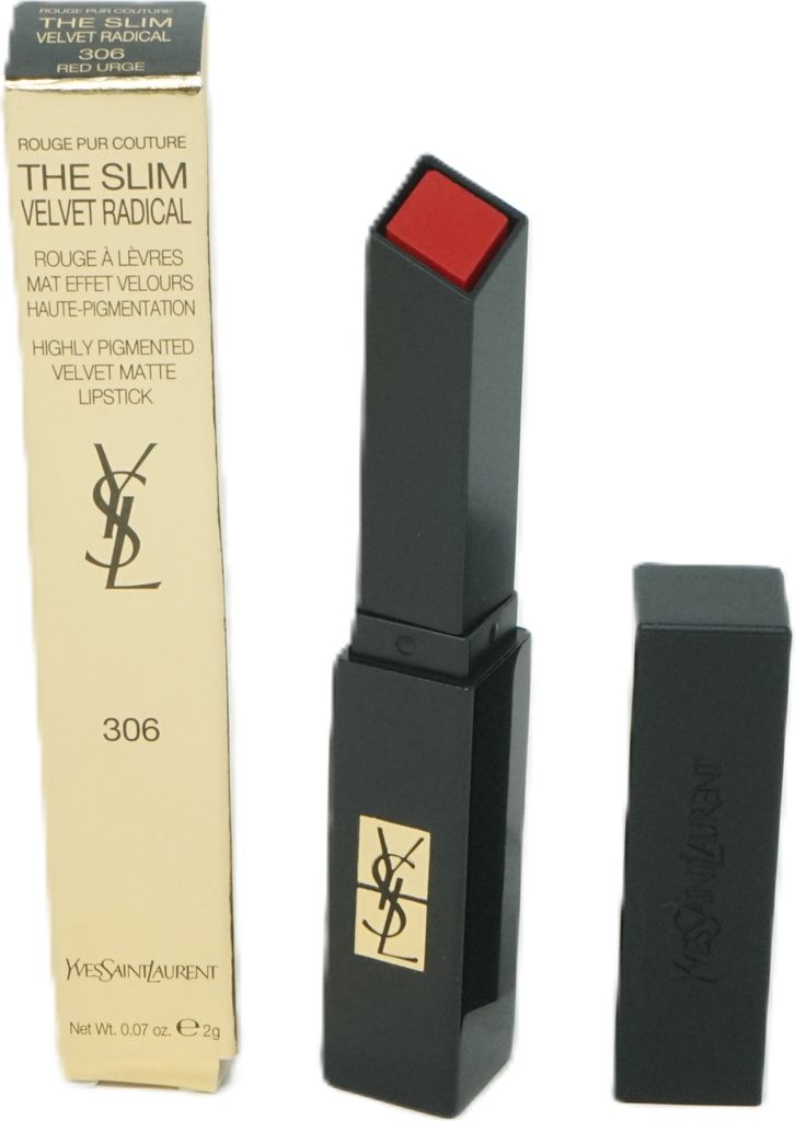 YSL Rouge The Slim Velvet Radical N°306 Radical Red Lipstick 2.2g