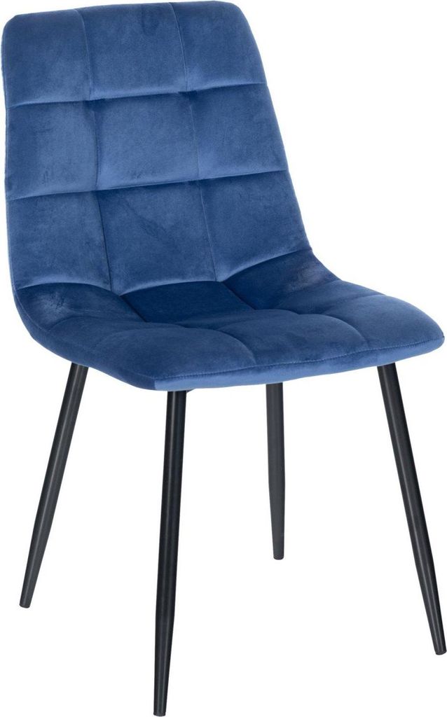 Esszimmerstuhl SAMT – Samtsitz, wartungsfreundlicher Komfort | Farbe: blau