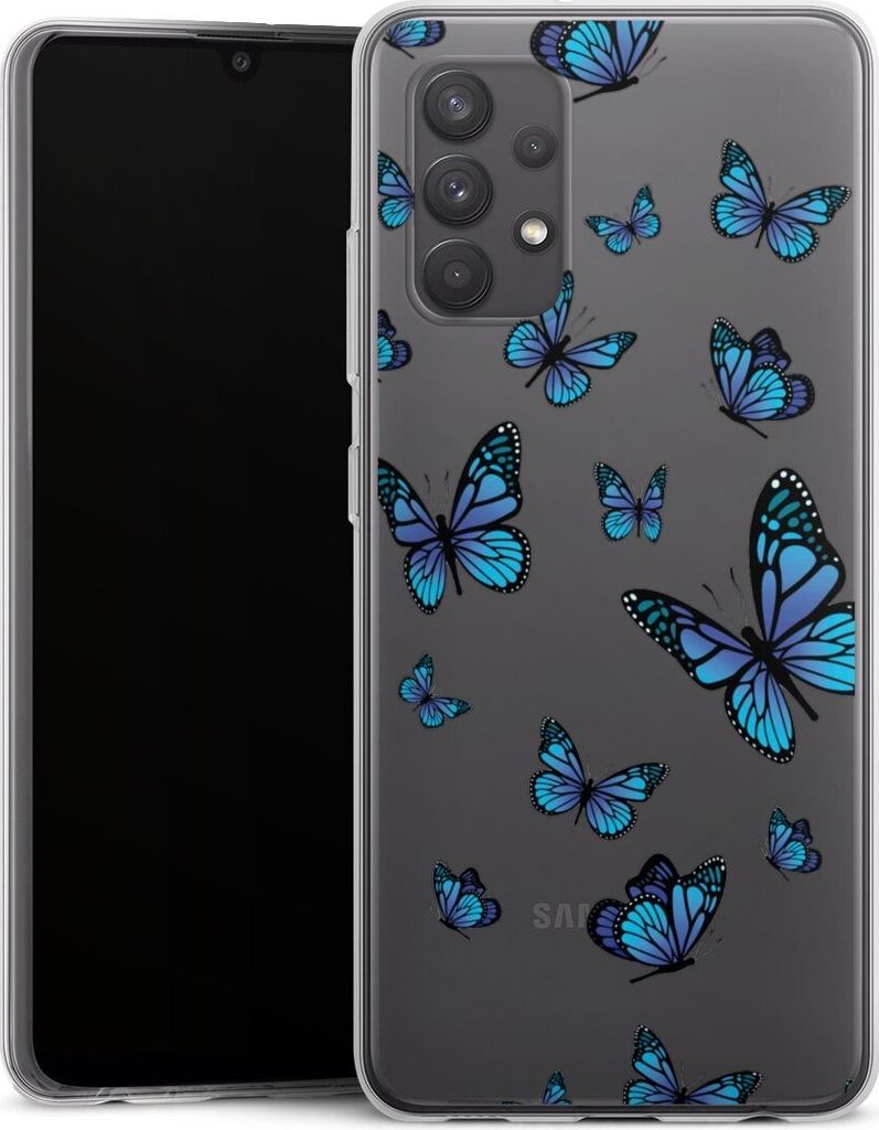 DeinDesign Handyhülle für Samsung Galaxy A32 4G Silikon Hülle Case Smartphone Schutzhülle Muster Schmetterling transparent