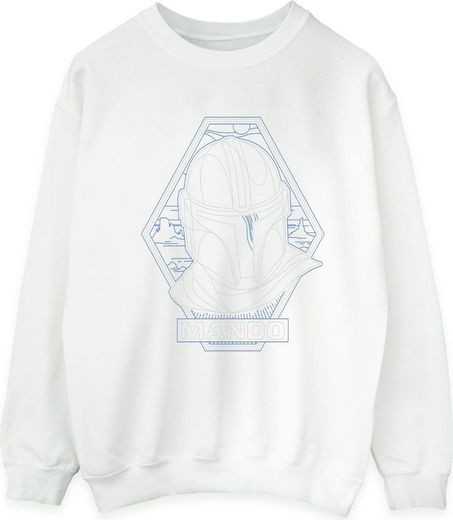 Star Wars - "The Mandalorian" Sweatshirt für Herren BI46686 (XXL) (Weiß)