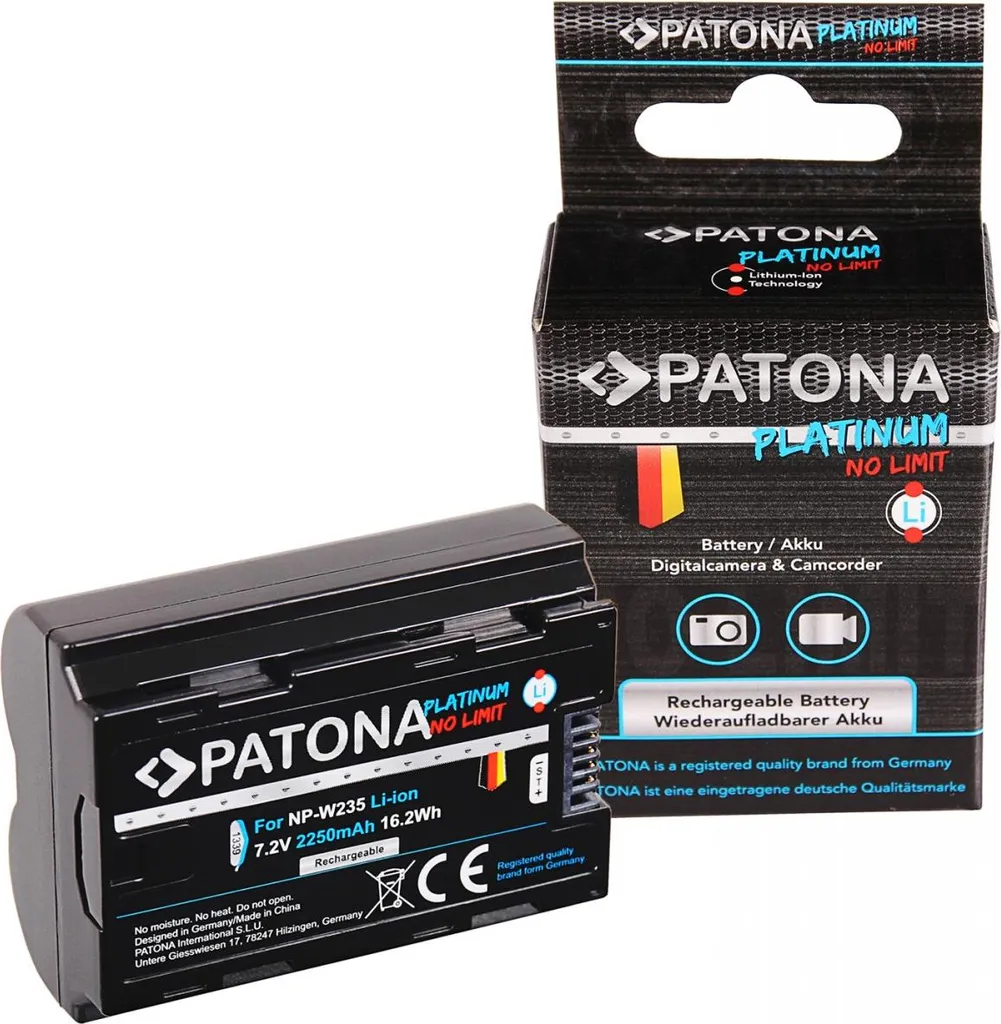 Batterie Platinum NP-W235 pour Fujifilm X-T4 haute performance Li-ion