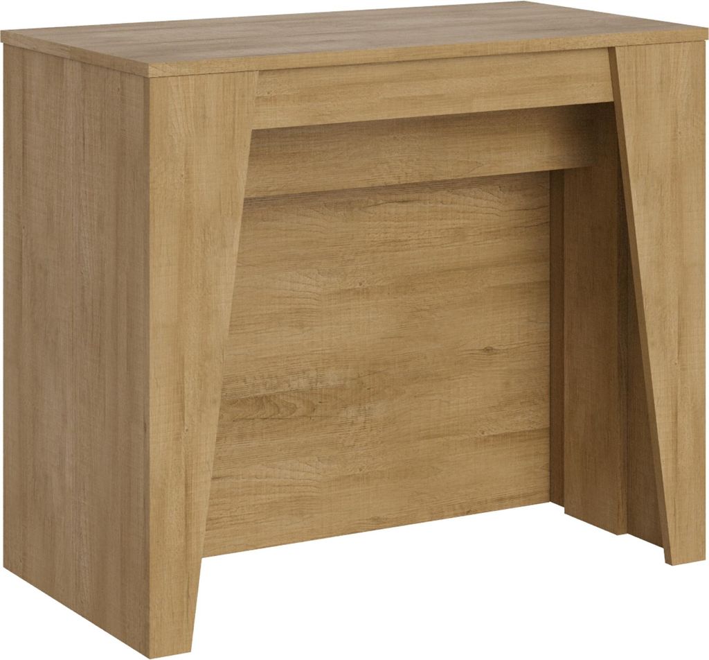 ITYHOME - Konsola rozkładana 90x48/296 cm Bakari dąb Zdjęcie produktu 