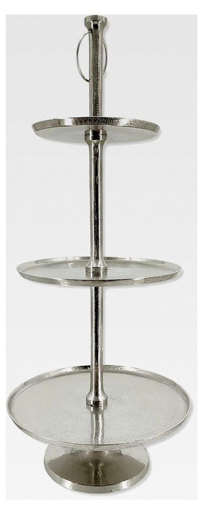 Metall Etagere 3 Etagen Silber 43 x 100 cm