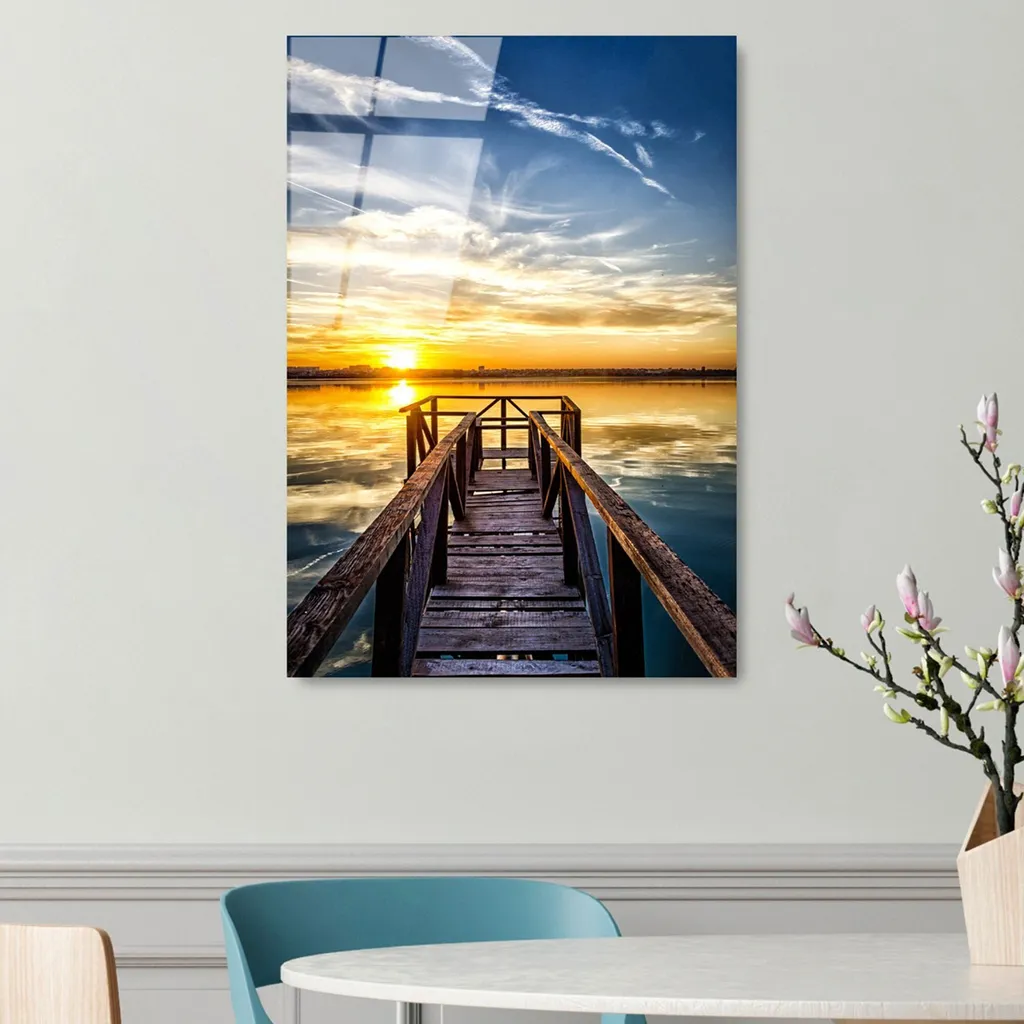 Wallity UV-402 Quadro in Vetro Temperato 50x70 Multicolore | Design Moderno