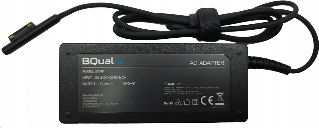 Chargeur Rapide 65W Bqual PRO pour Microsoft Surface 15V 4A Ultra Sûr - 4