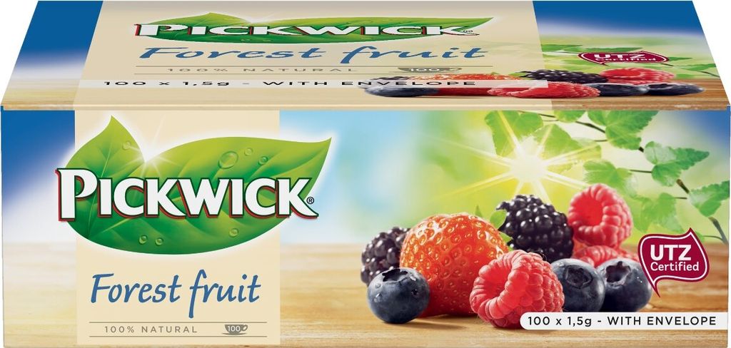 Pickwick Waldfrucht-Teebeutel mit Umschlag 100 x 1,5 Gramm Produktbild 