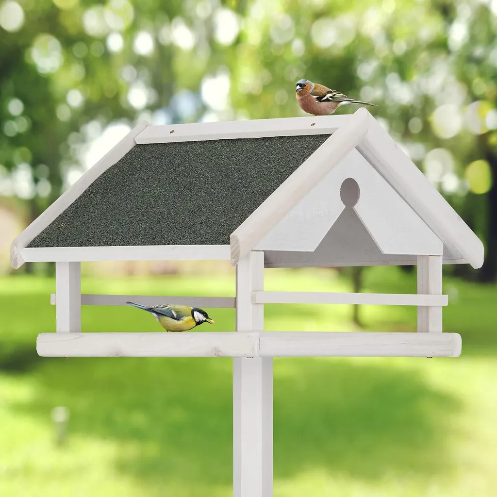 Grande maison oiseaux bois 120x62x55 cm toit étanche blanc Pimpelmees