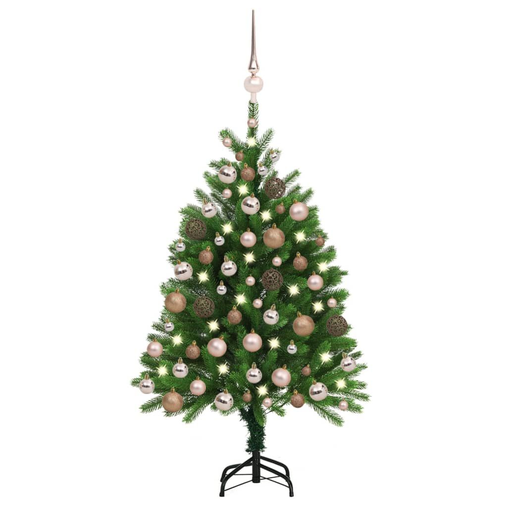 Cloris Designermöbel Künstlicher Weihnachtsbaum mit Beleuchtung & Kugeln 120 cm Grün 2024 Neu