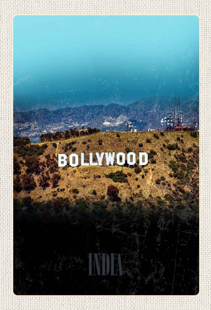 vianmo Holzschild 30x20 cm Bollywood Indien Star indische Filme Bildmotiv Reisemotiv Abenteuer Reisen
