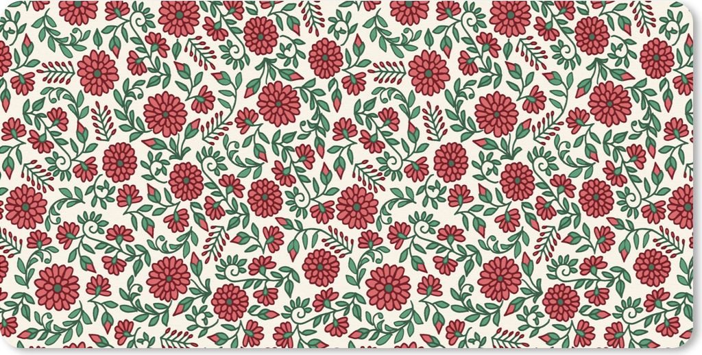MuchoWow Mauspad Mousepad Blumen - Pflanzen - Boho - Design. 60x30 cm - Mousepads - Maus Mat - Pad - Mausunterlage - Nachhaltig