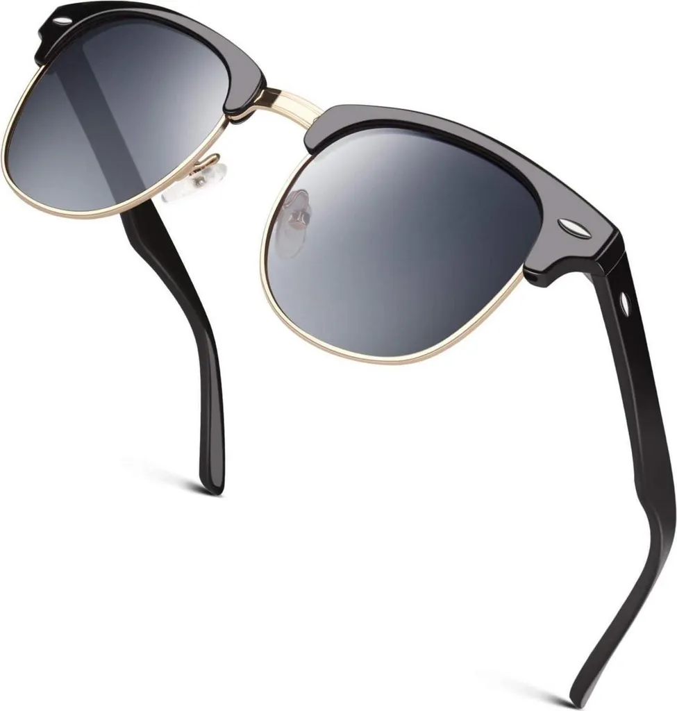 Occhiali da Sole Clubmaster Retrò Polarizzati - Stile Corno Vintage