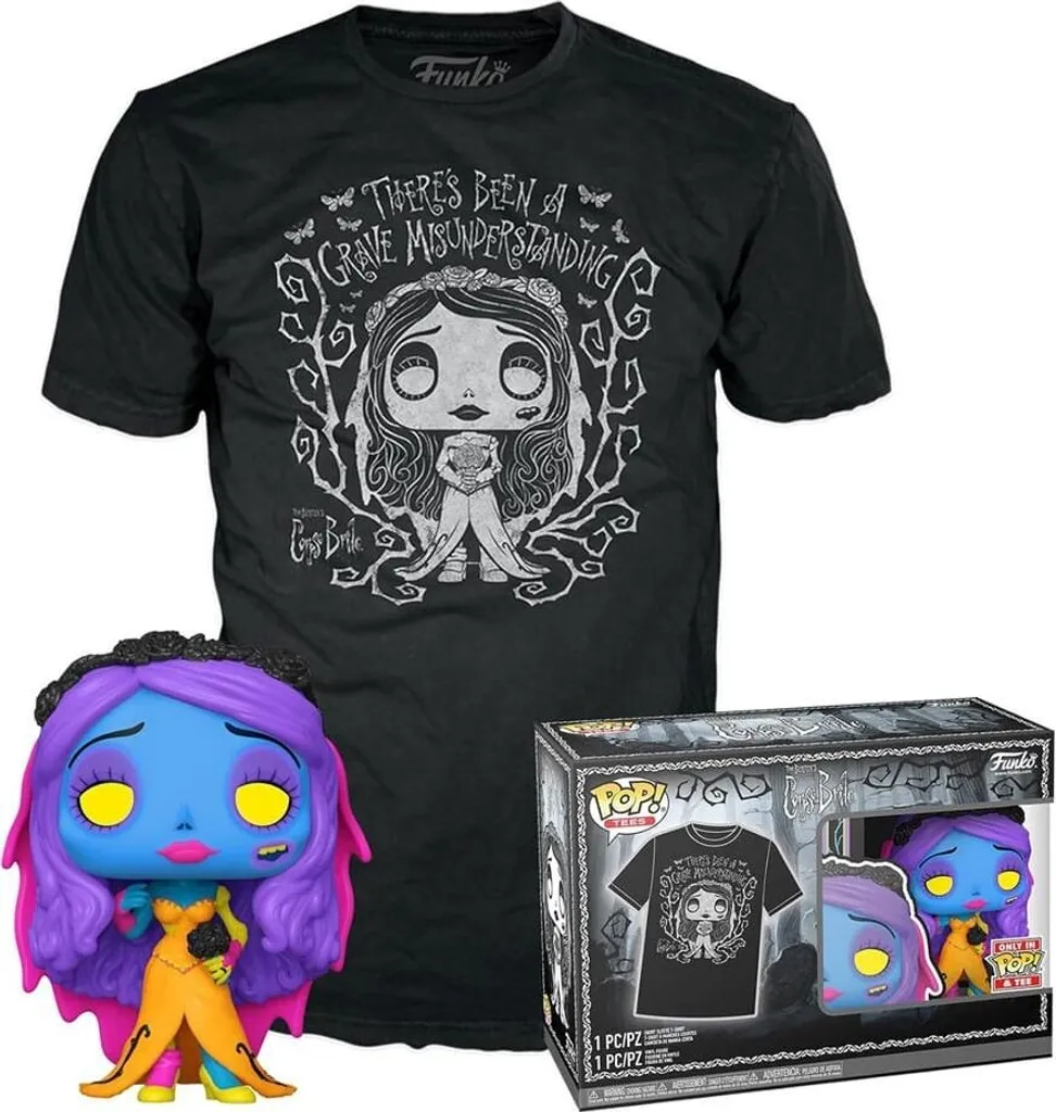 T-shirt Corpse Bride Emily Funko POP - Vêtement Fan Taille M 1370