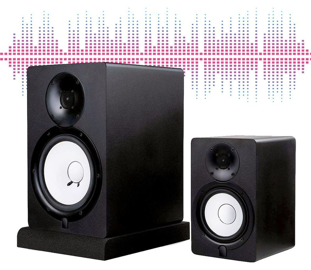 2 Stück Studio-Monitor-Isolationspads aus hochdichtem Akustikschaum