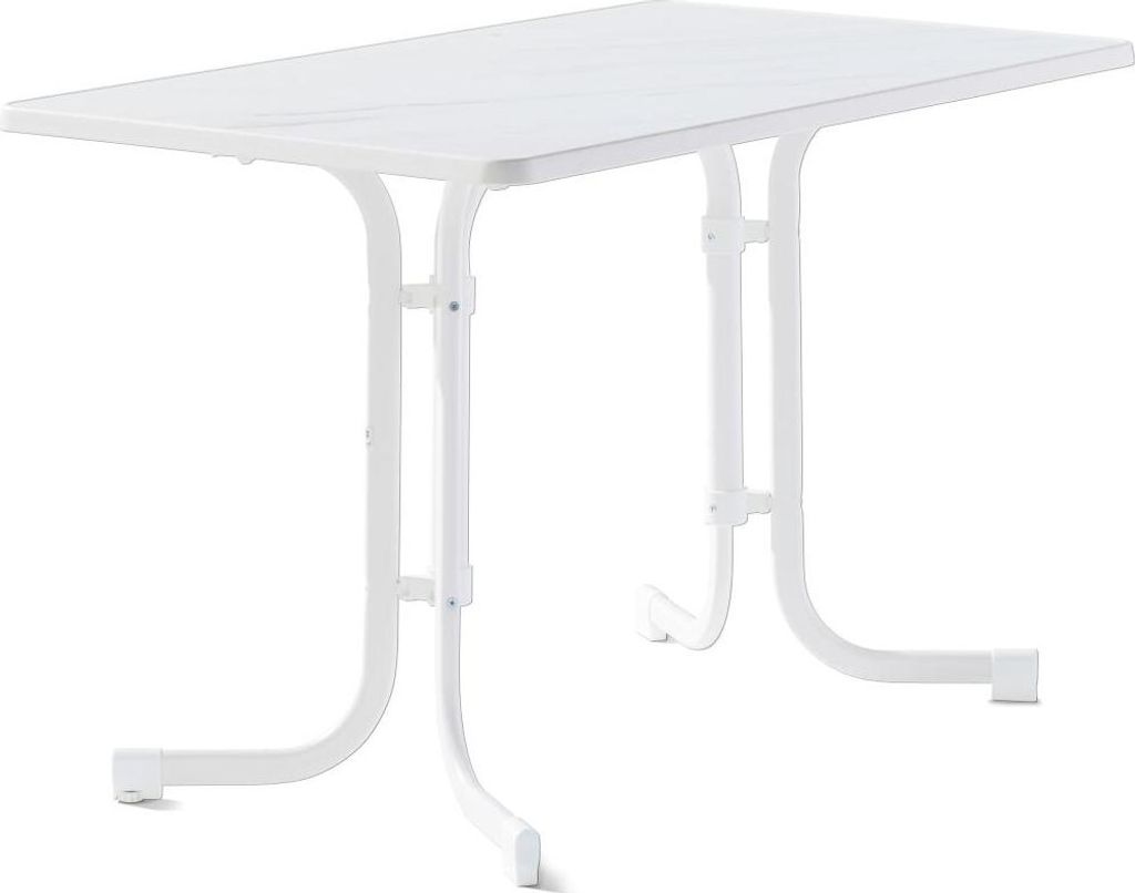 Tisch 133/W 115 x 70 cm weiß Gestell aus Stahl in weiß, Produktbild 