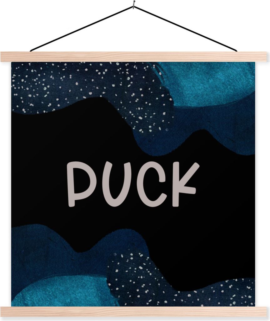 MuchoWow Textilposter Puck - Pastell - Mädchen 60x60 cm mit holzfarbenen Rahmen - Wanddekoration