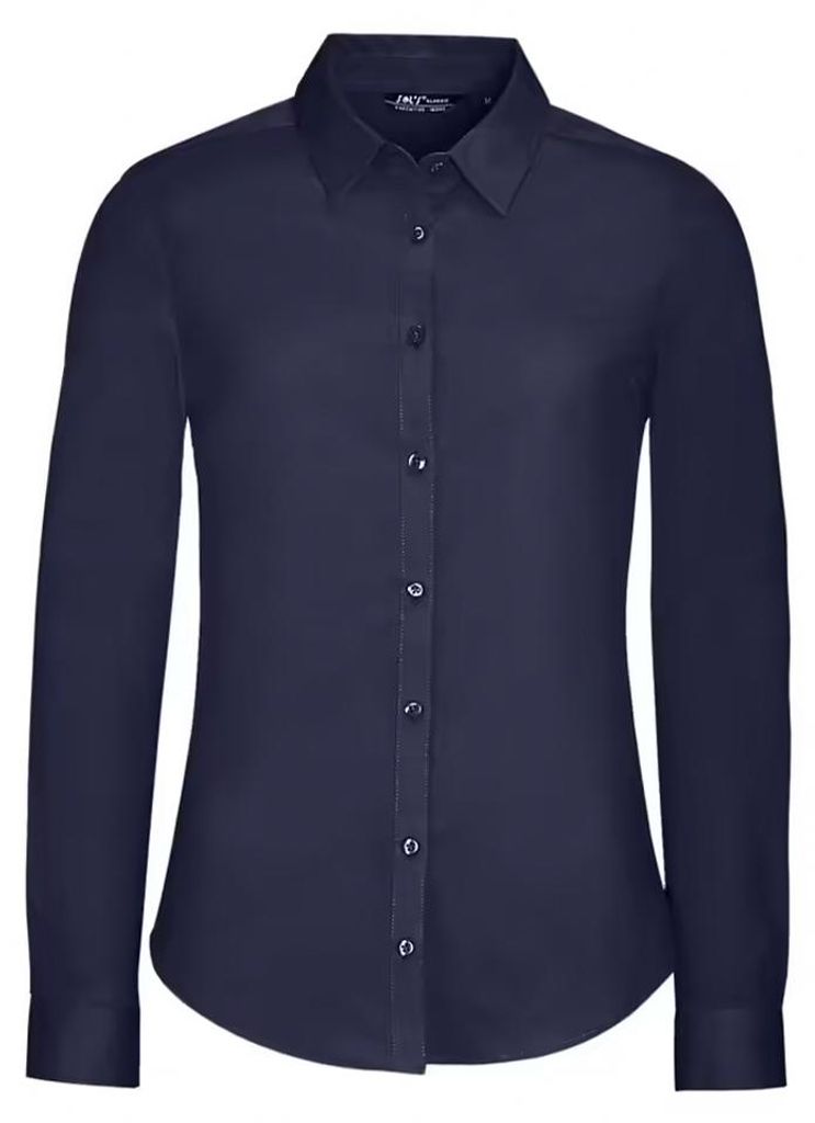 SOLS - "Blake" Hemd für Damen Langärmlig LT2450 (M) (Dunkelblau)