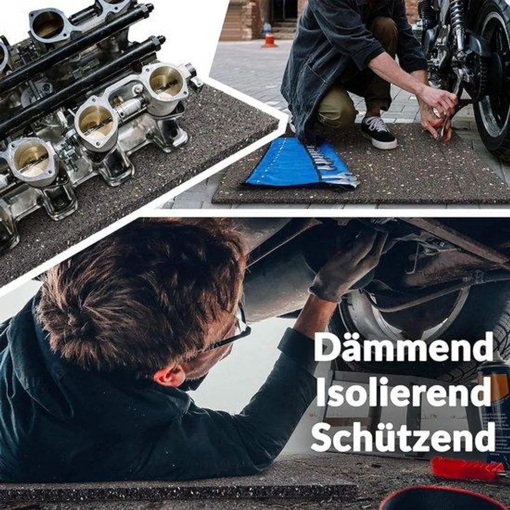 Tapis en caoutchouc antidérapant et ultra-résistant multi-usage noir