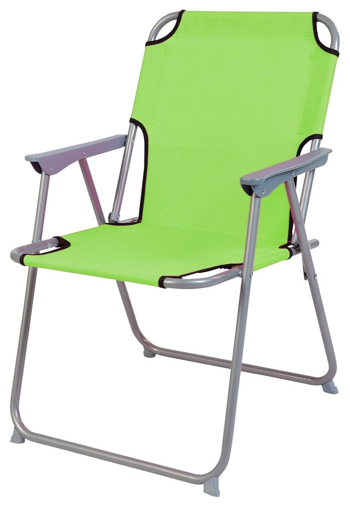 Camping - Klappstuhl Stoff Oxfort Metall Grün Produktbild 