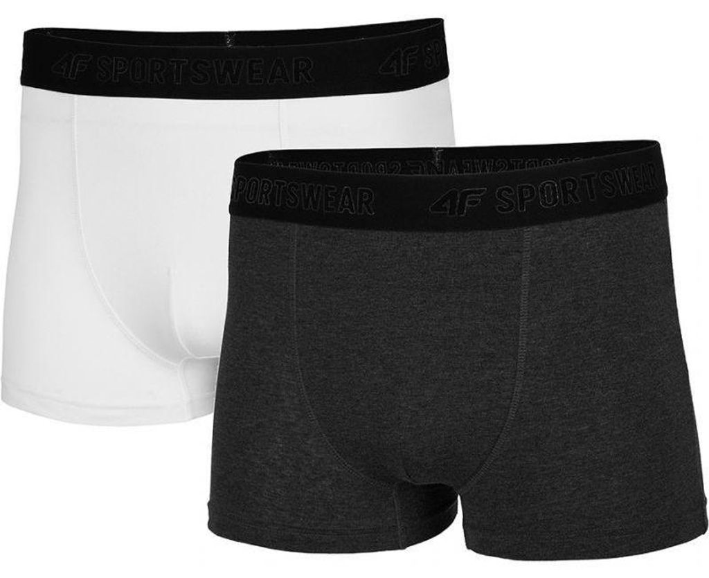 4F - "NOSH4-BIM001" Boxershorts für Herren(2er-Pack) MR499 (S) (Weiß/Graphit)