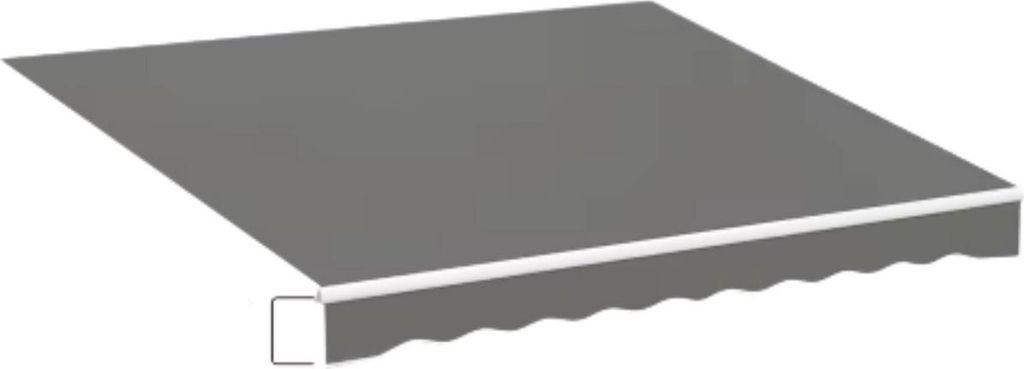 Sonnenschutztuch 250x200cm – Ersatzstoff 420D Oxford – Schattentuch – Markisentuch – Sonnenschutz – Polyurethanbeschichtet – Grau