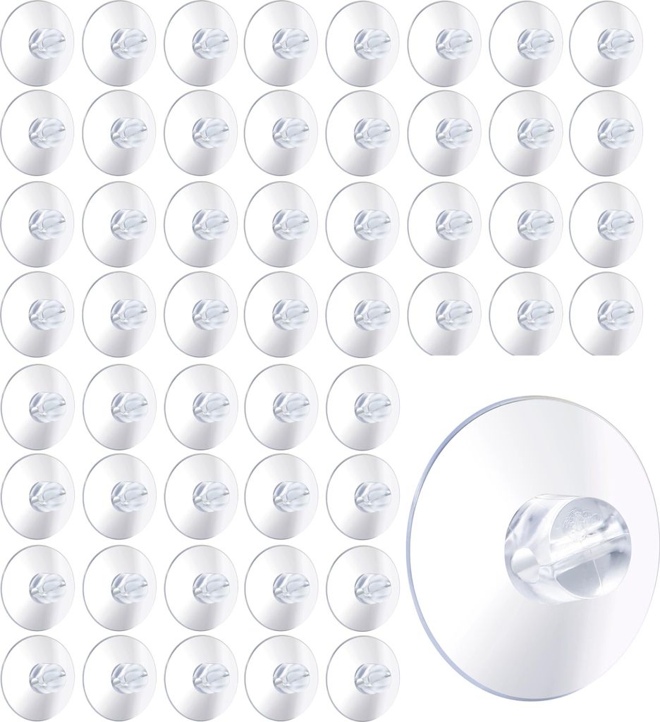 20x Saughaken - Saugnäpfe für Lichterketten - Saugnapfhalter mit Schlitz für Fenster & Scheibe - Haken zur Halterung