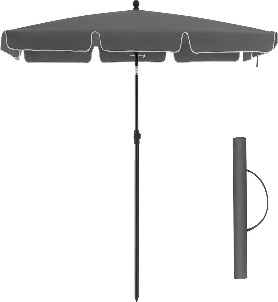 Parasol balcon gris 200x125 cm - Finissez-en avec la chaleur sur la terrasse