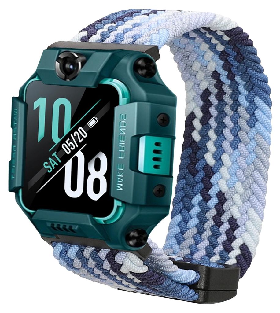 kwmobile Ersatzarmband kompatibel mit imoo Watch Phone Z1 / Z7 / Z6 Armband - Nylonarmband mit Magnetverschluss - Dunkelblau