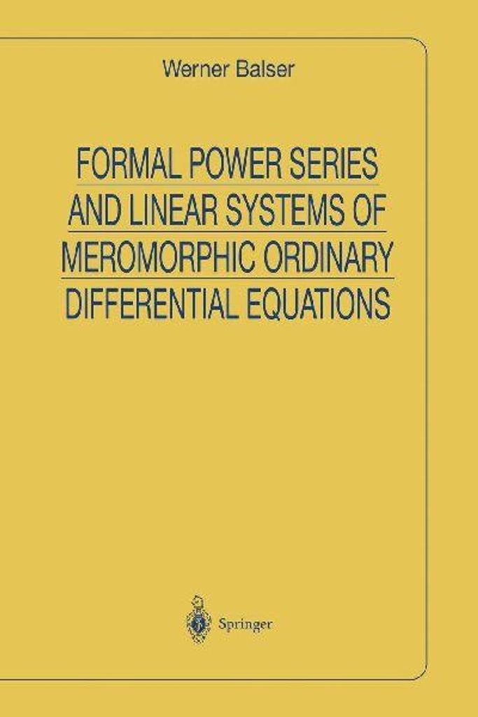 Formal Power Series and Linear Systems of Meromorphic Ordinary Differential Equations