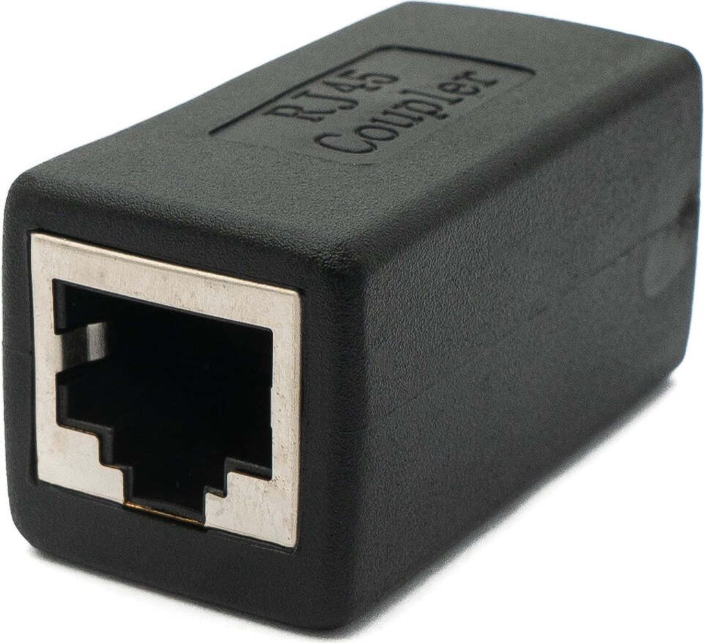 LAN Adapter RJ45 Buchse zu Buchse Ethernetadapter Kabel in Schwarz