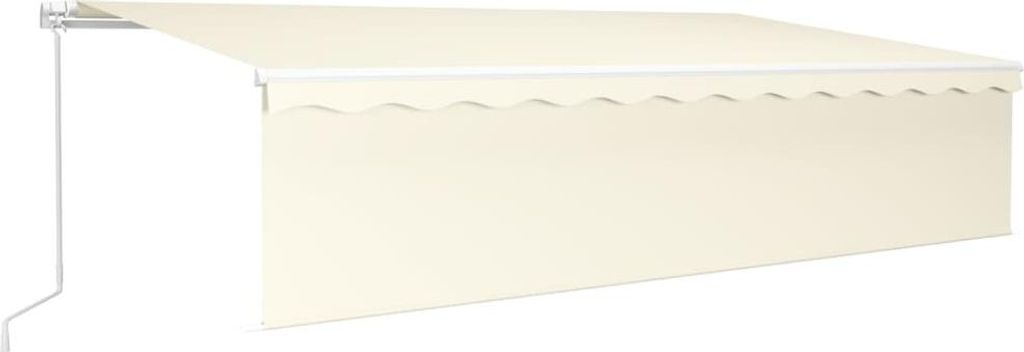 vidaXL Markise Manuell Einziehbar mit Rollo & LED 6x3 m Creme