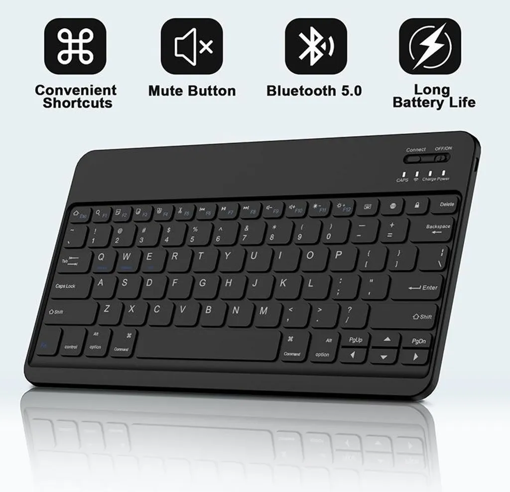 Tastiera Bluetooth INF per Samsung Tab S6 Lite 10.4 Nera | Ergonomica - 4