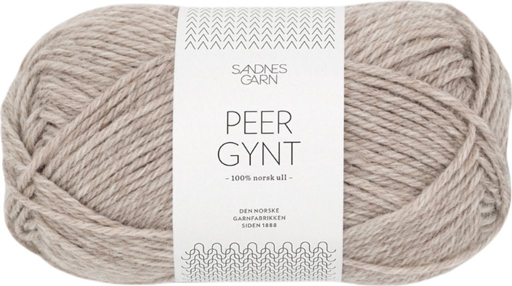 Sandnes Peer Gynt 50g - 100% Schurwolle Grau-Beige meliert Produktbild 