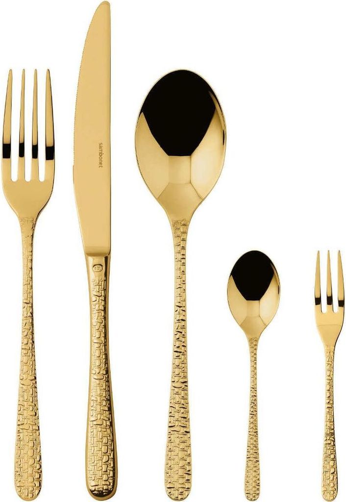 Sambonet Venezia Edelstahl/PVD Gold Besteck 30tlg.Vh. Produktbild 