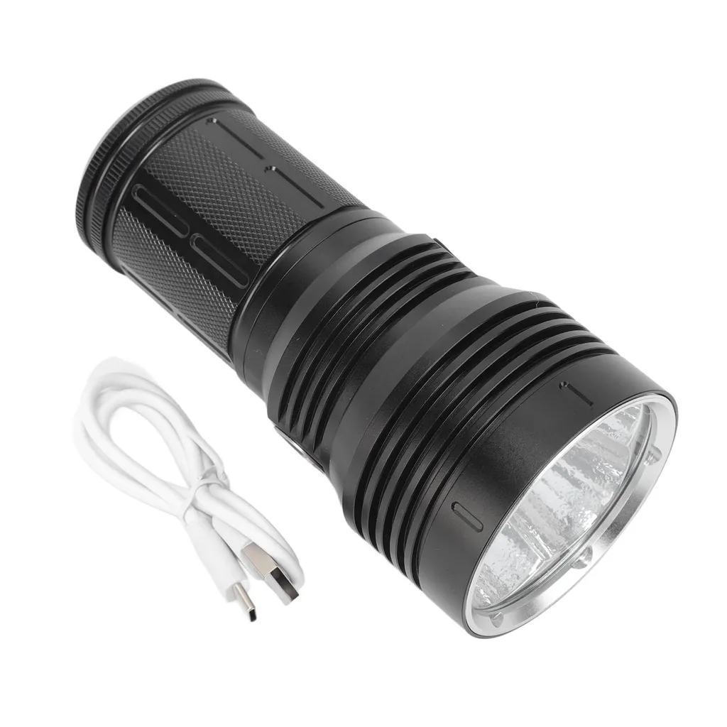 Lampe de poche LED P90 12000 Lumens IPX5 Puissante avec USB Type-C