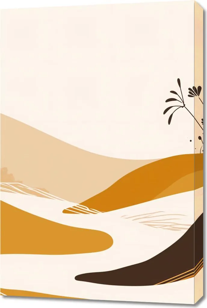 Paesaggio Oro Quadro 60x90 Boho - Un'Opera che Racconta Emozioni