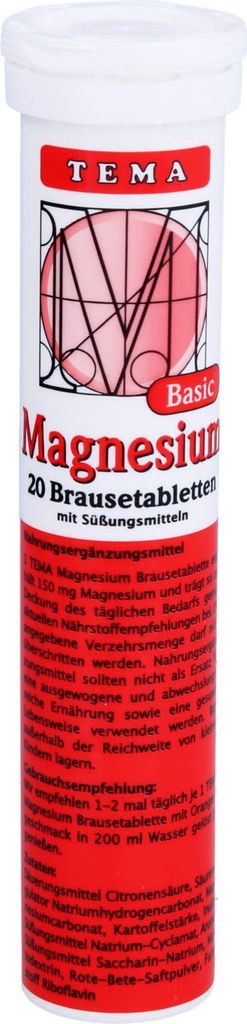 TEMA Magnesium Brausetabletten, 20 St. Tabletten