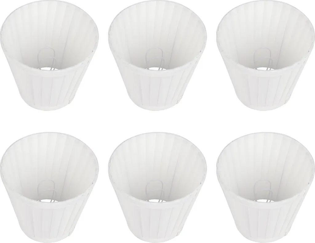 Lot de 6 Abat-jour en Tissu pour Lustre et Applique Murale E14 Design