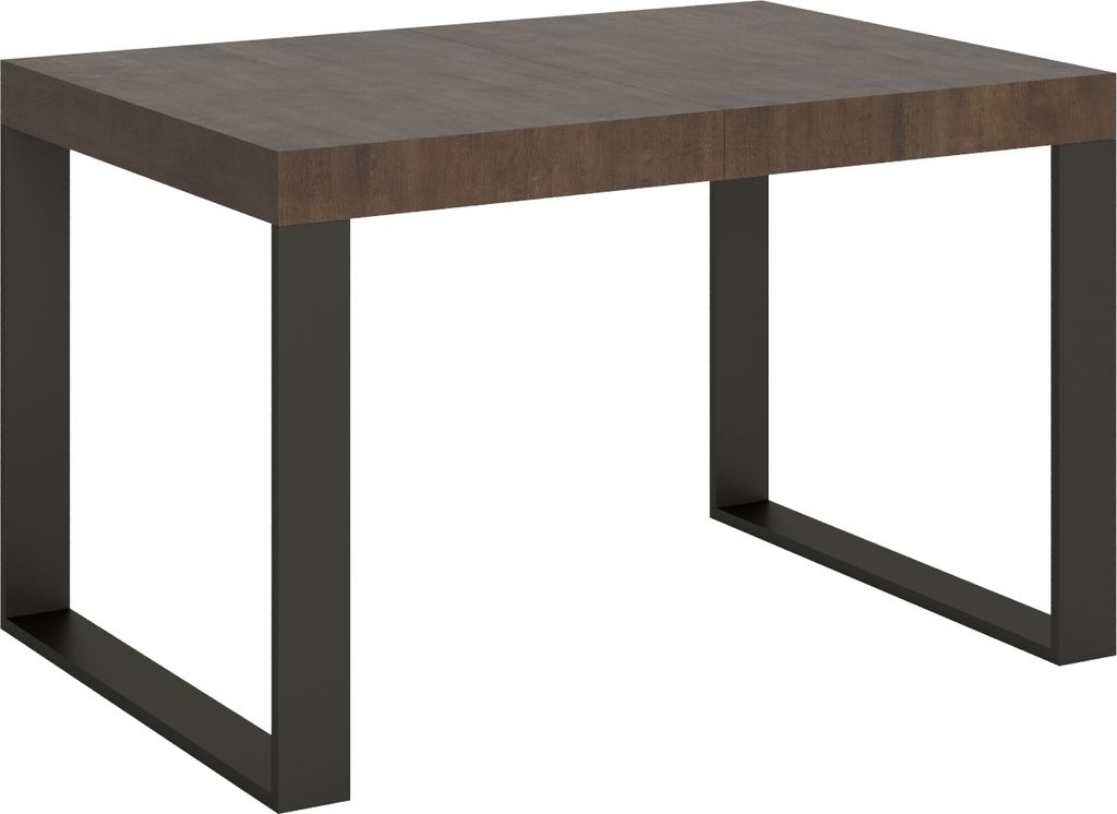 Ausziehbarer Tisch 90x130/234 cm Tecno Premium Walnuss Anthrazit Gestell