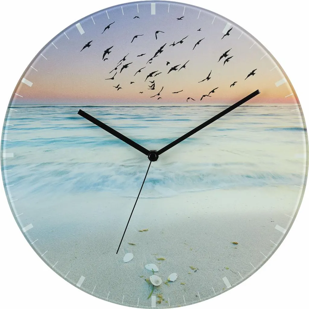Horloge murale en verre TFA 60.3042.90 personnalisable pour votre déco