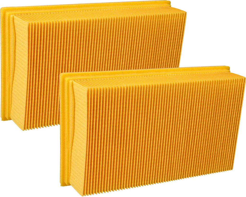vhbw 2x Flachfaltenfilter L kompatibel mit Dewalt D27902, D27091, D279015-XJ Nass-/Trockensauger Staubsauger