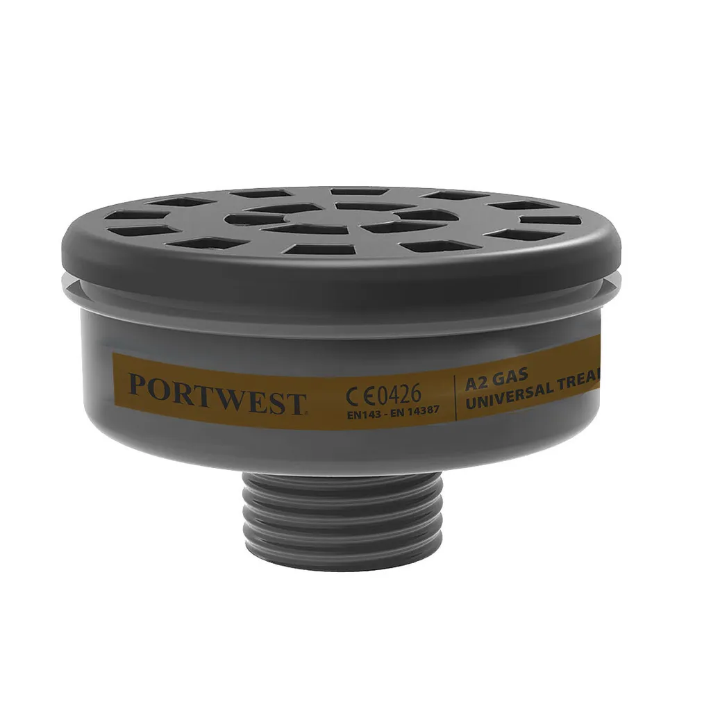 Filtre P906 A2 Portwest noir : stoppez les gaz et vapeurs organiques