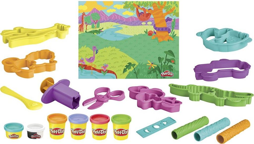 Play-Doh Safaritiere Knetset, 3 Jahr(e), Polypropylen (PP), Produktbild 