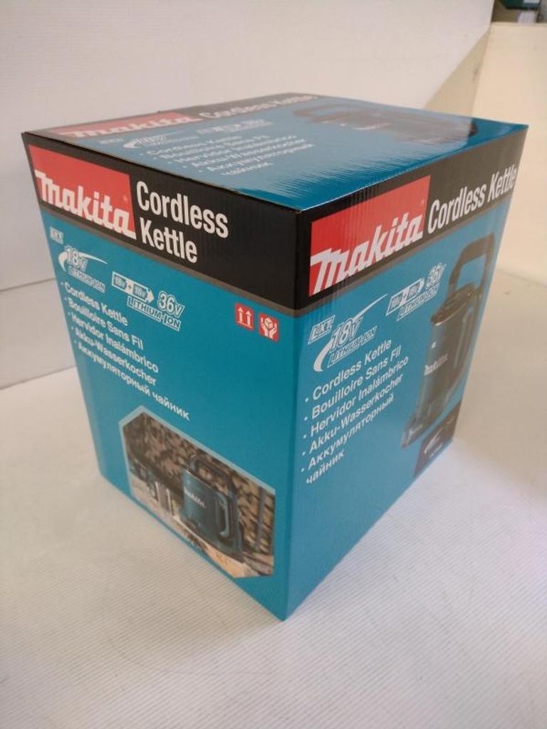 Makita  DKT360Z  Akku-Wasserkocher 2x18V (blau/schwarz, 0,8 Produktbild 