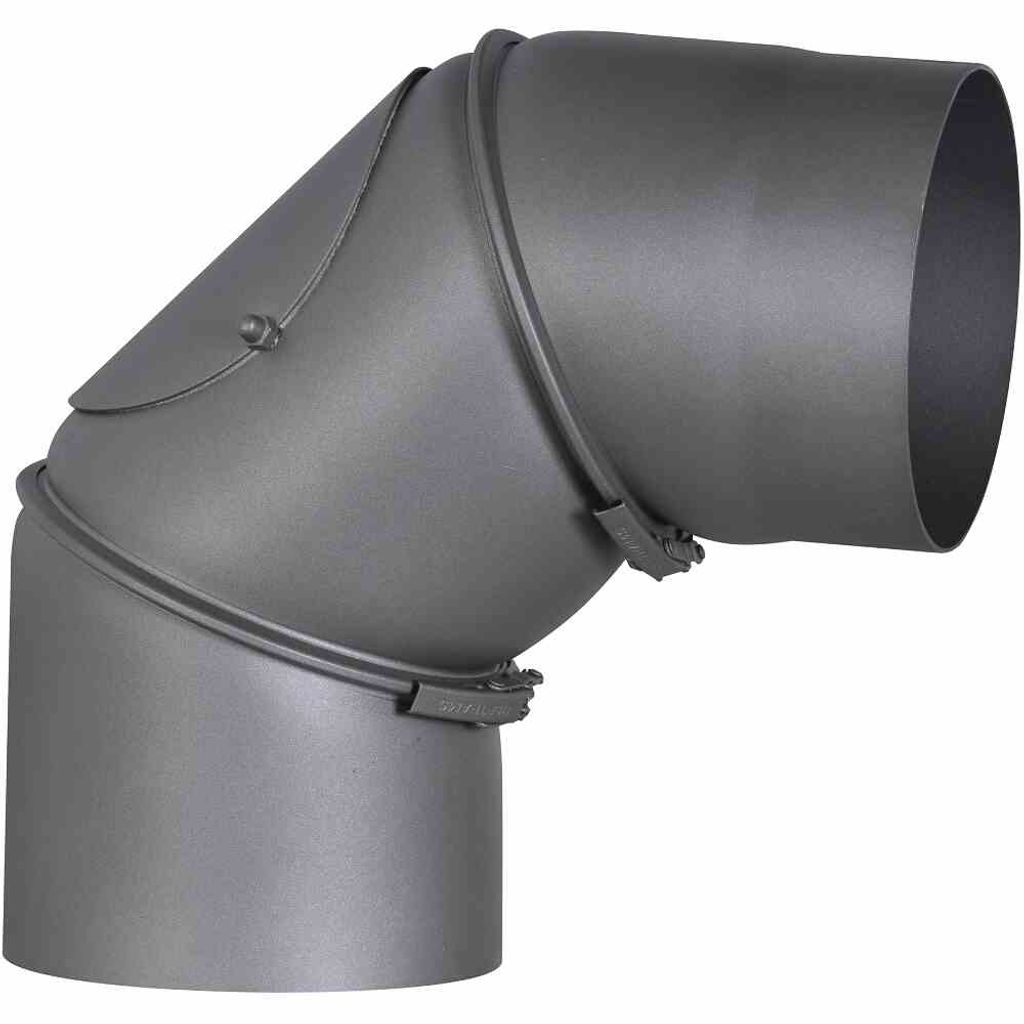 FIREFIX gomito per stufa 90°,Ø150mm,gr regolabile con Immagine del prodotto 