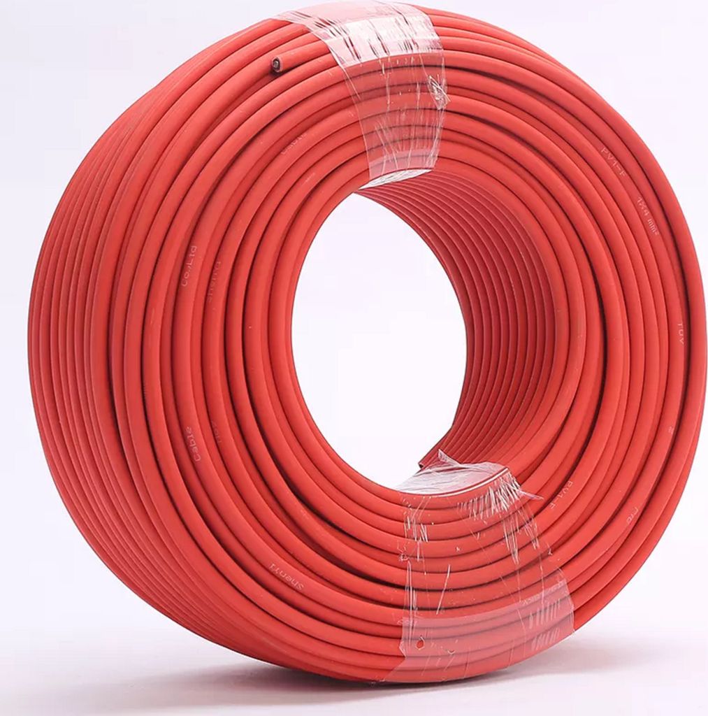TRANGO 500 Meter Solarkabel ST-112-500MR in Rot 6mm² Solarpanel-Verlängerungskabel, Spannung 1500V IP68 Wasserdicht Solarmodul Verlängerungskabe...