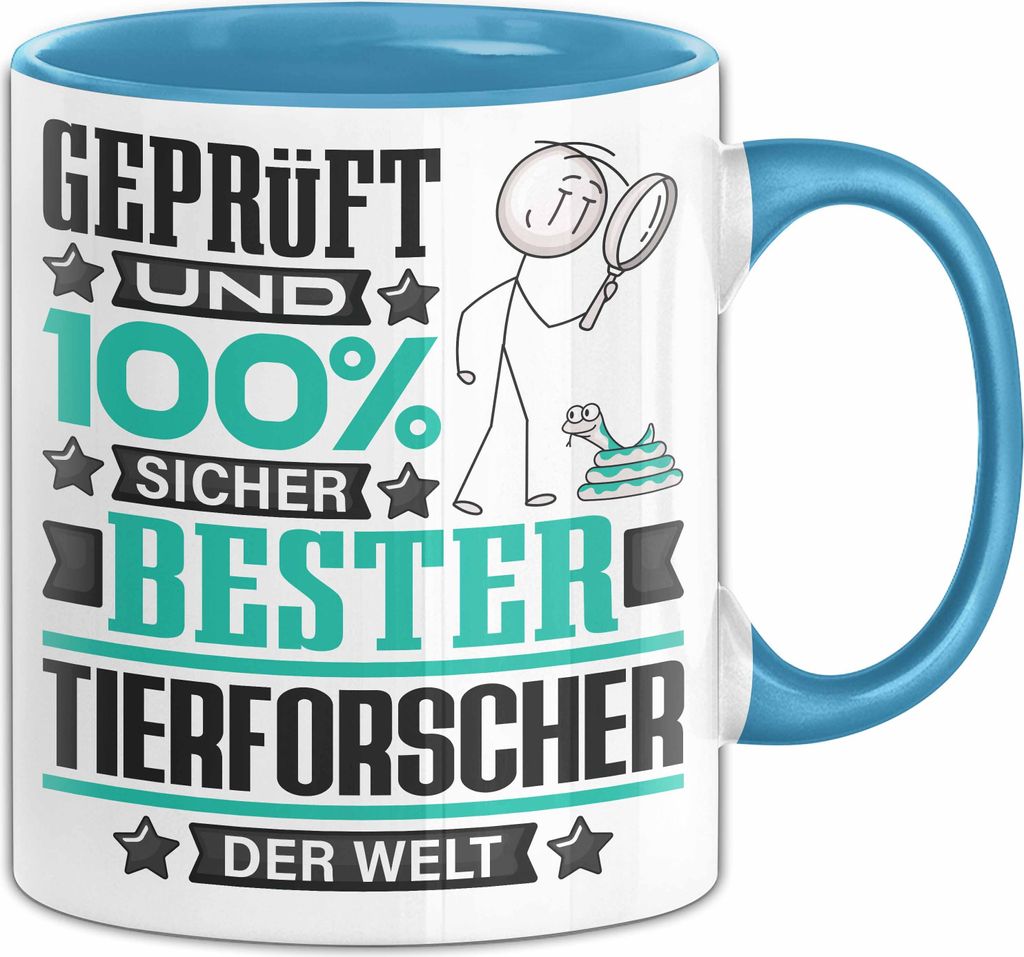 Tierforscher Geschenk Lustiger Spruch für Tierforscher Geschenkidee Bester Tierforscher Der Welt (Blau)