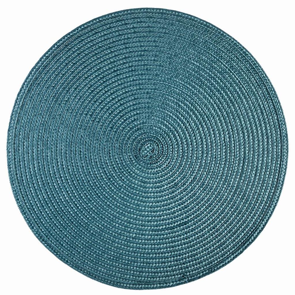 Platzset Polypro Petrol rund ca. 35 cm Ø abwaschbar Produktbild 