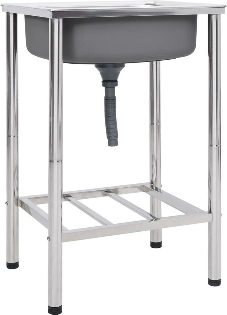 vidaXL Lavello da campeggio in acciaio inox Immagine del prodotto 
