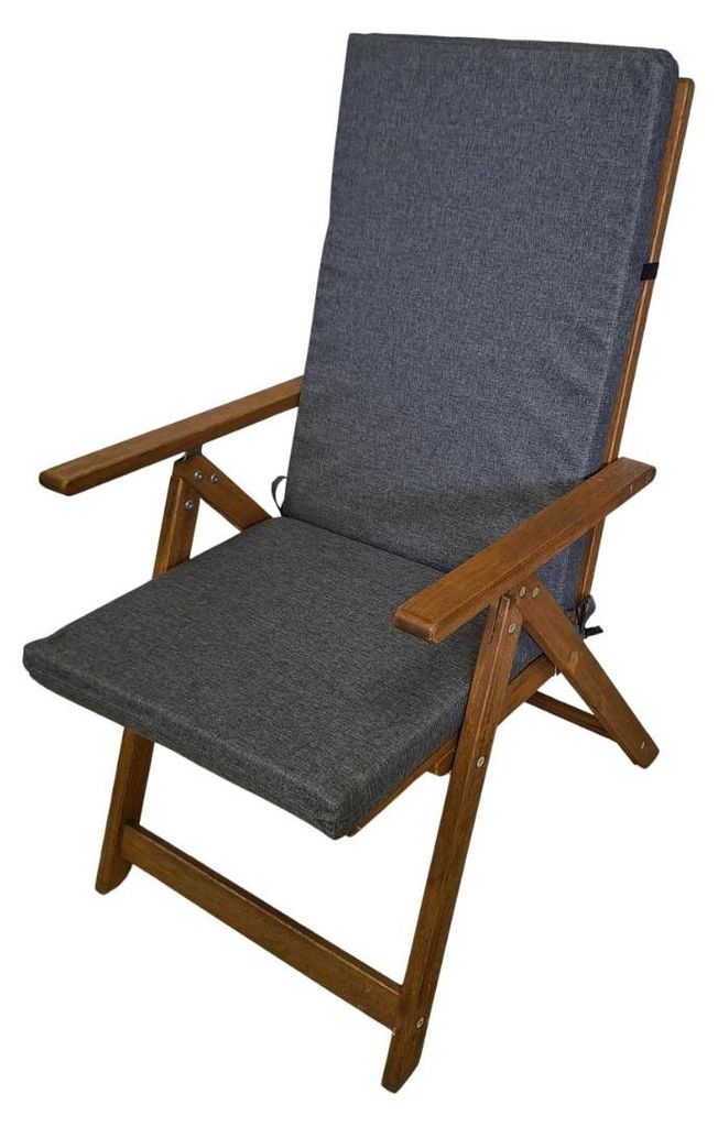 Waterproof Oxford Garden Deck Chair Cushion, Gray, Kodura